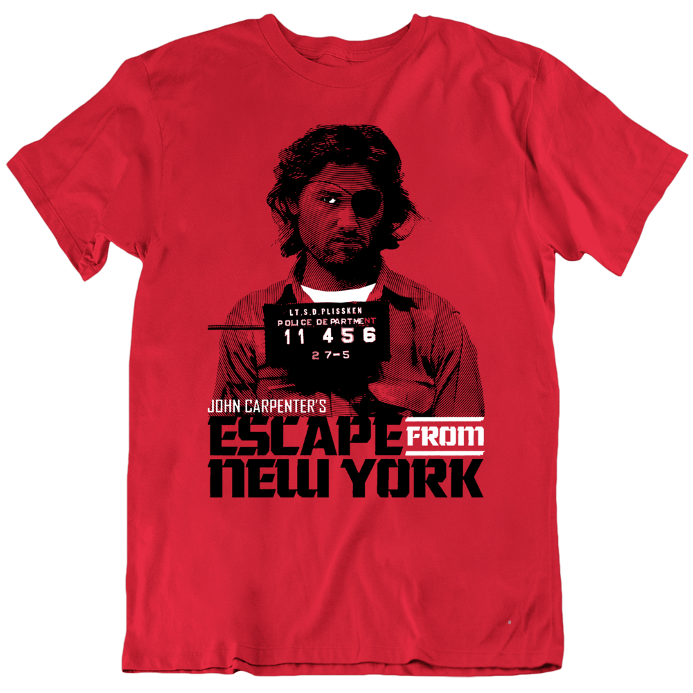Escape From New York Snake Plissken Kurt Russell 80s Movie Fan T Shirt