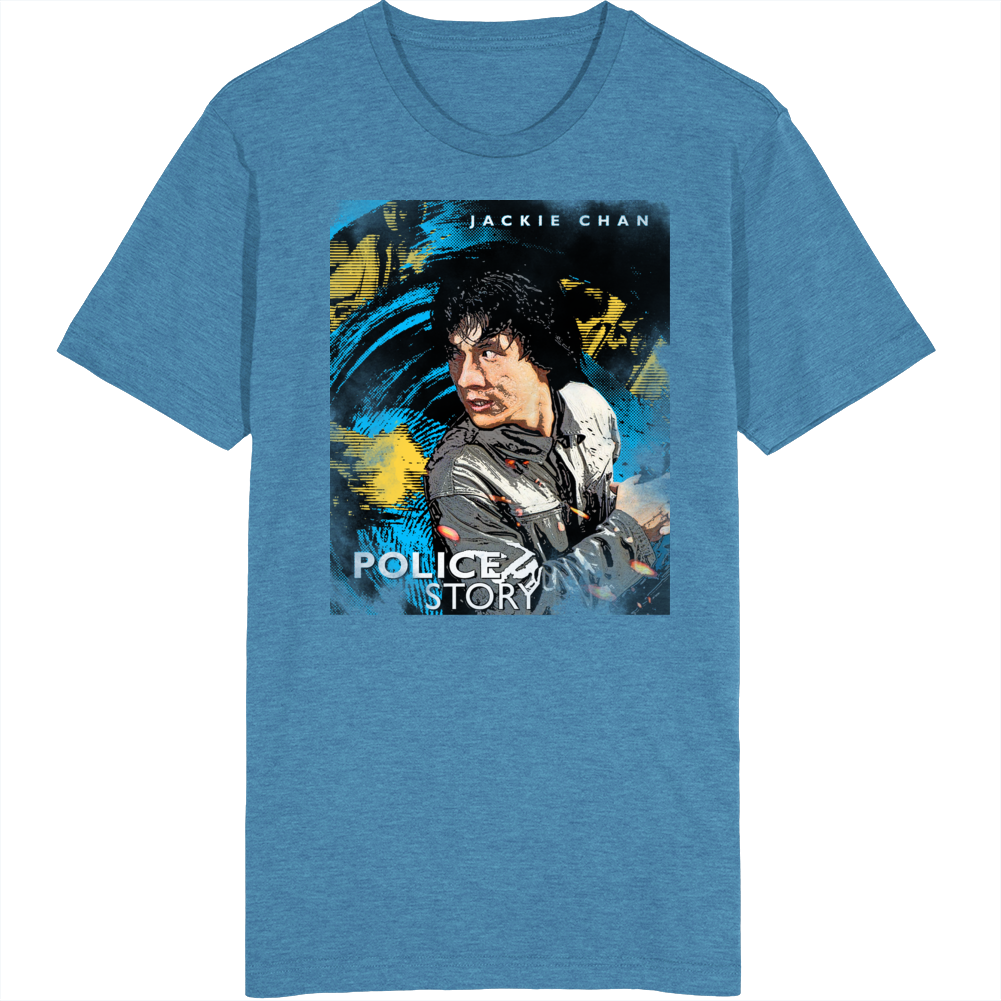 Jackie Chan Police Story Legend Kung Fu Cop Action Movie Fan T Shirt