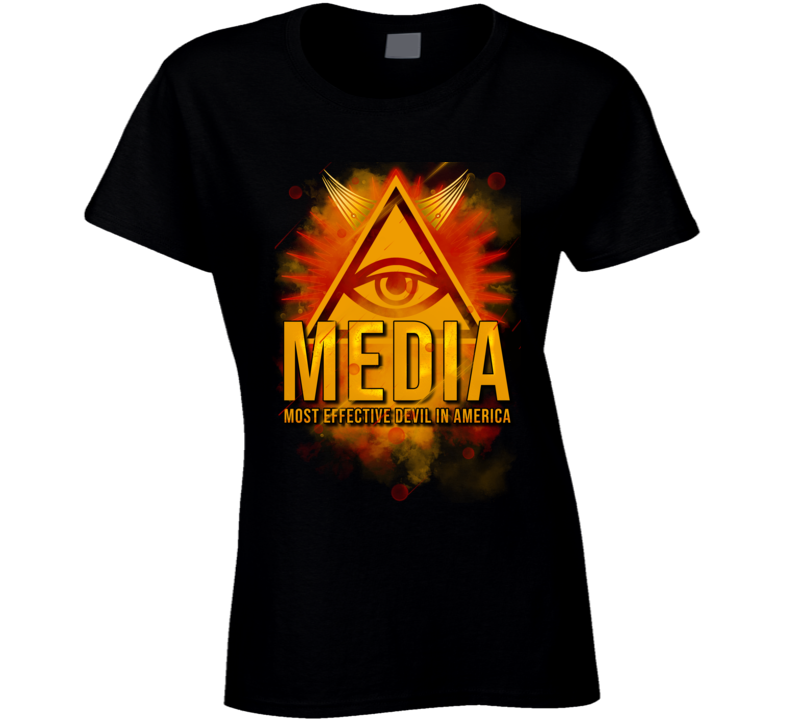 Media Most Effective Devil In America Conspiracy Ladies T Shirt