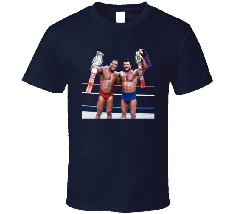 Rocky Johnson Tony Atlas Wrestlers T Shirt