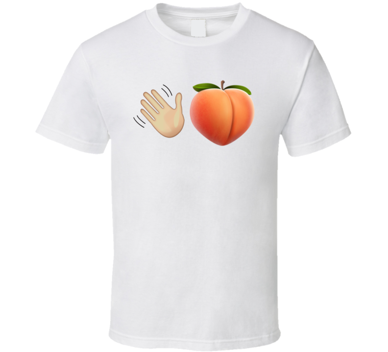 Smacking Peaches Emoji Parody Texting Funny Crewneck Sweatshirt T Shirt