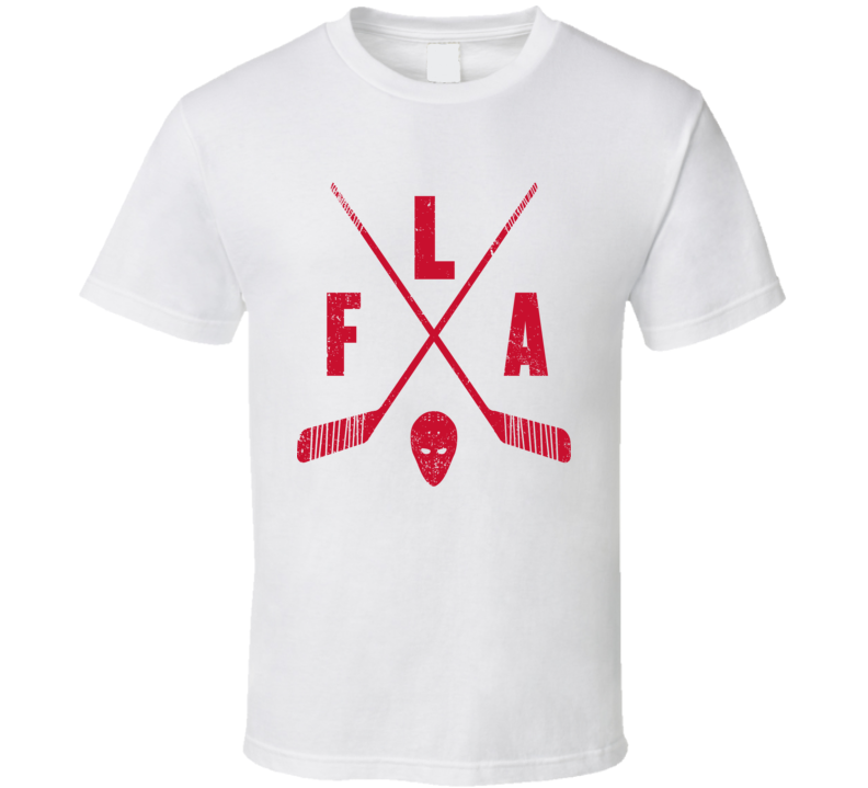 Fla Florida Retro Hockey White T Shirt