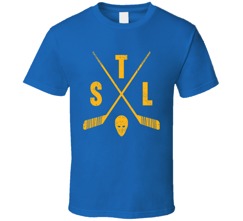 Stl St Louis Retro Hockey Blue T Shirt