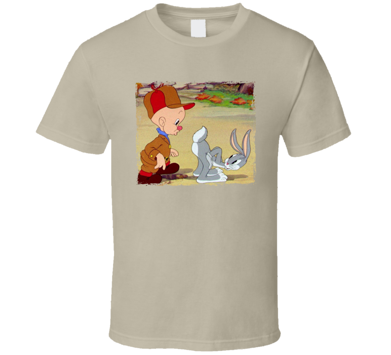 Elmer Fudd Bugs Bunny Looney Tunes Cartoon Characters T Shirt