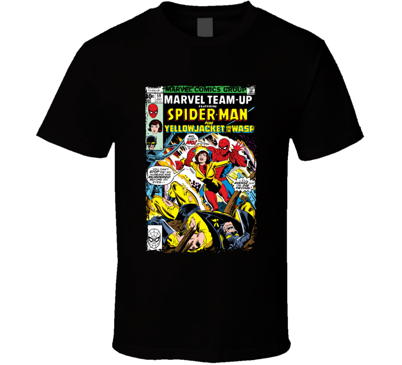 Spiderman Plus Yellow Jacket And The Wasp Comic Issue 59 T Shirt