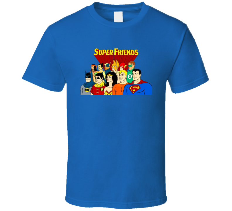 Super Friends Comic Book Superheroes T Shirt