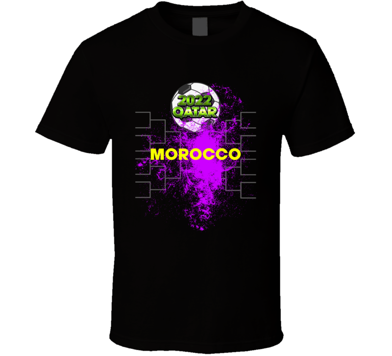 Morocco Qatar 2022 World Cup Bracket Soccer Football Fan T Shirt