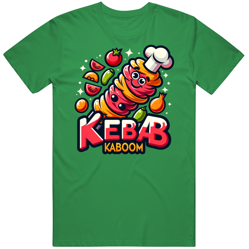 Kebab Kaboom Restaurant Parody Funny Food T Shirt