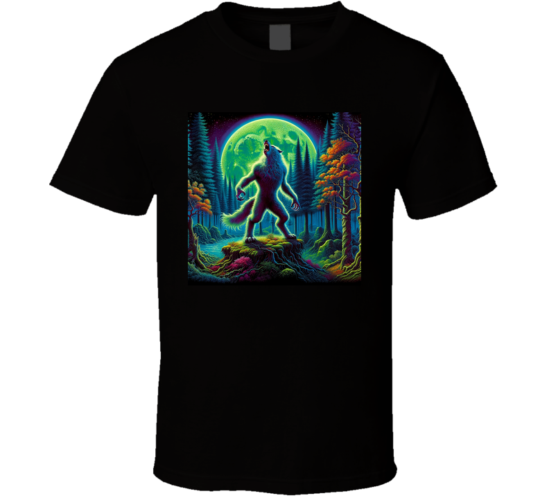 Werewolf Wolf Man Howling At The Full Moon T Shirt