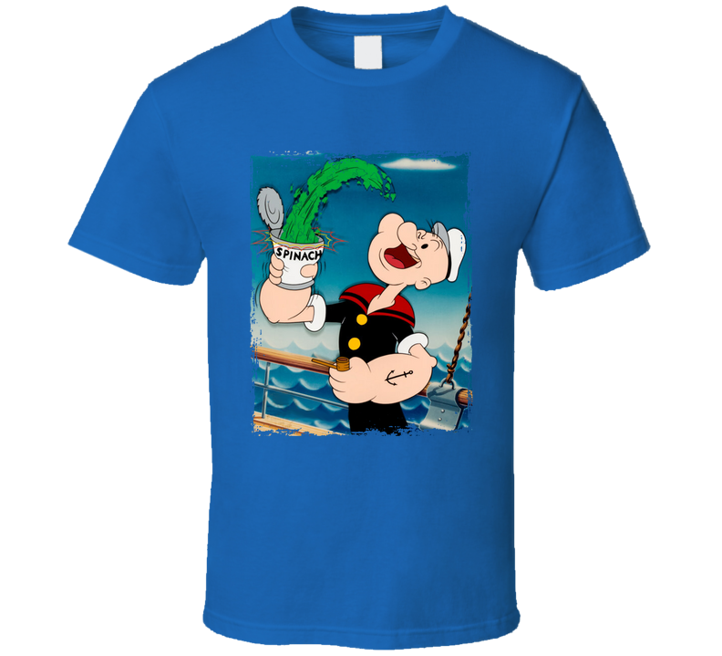 Popeye The Sailor Man Eating Spinach T Shirt