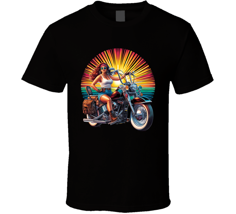 Biker Girl 1 Collection Motorcyle Freedom Open Road T Shirt