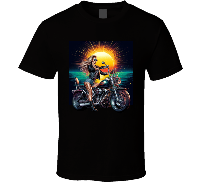 Biker Girl 3 Collection Motorcyle Freedom Open Road T Shirt