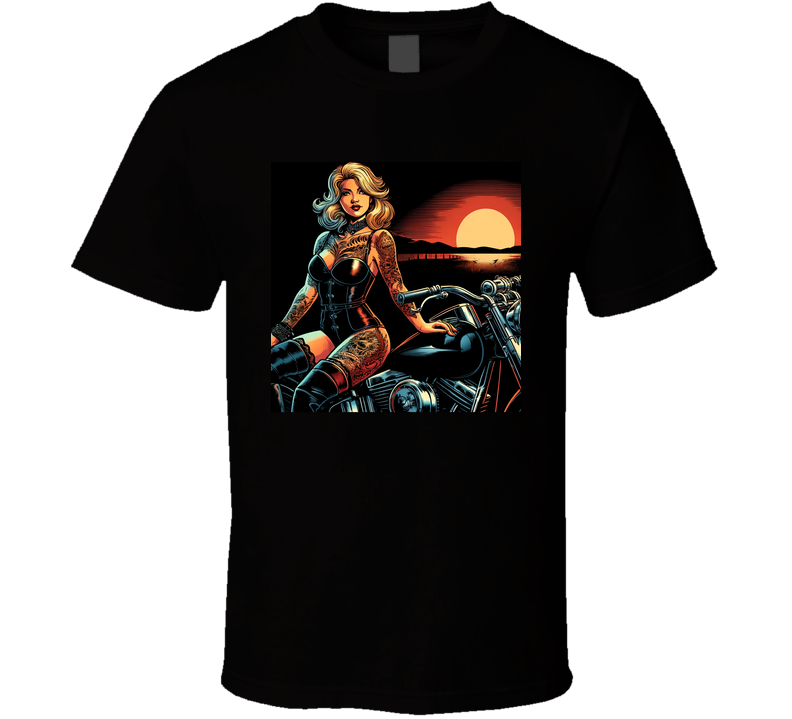 Biker Girl 4 Collection Motorcyle Freedom Open Road T Shirt