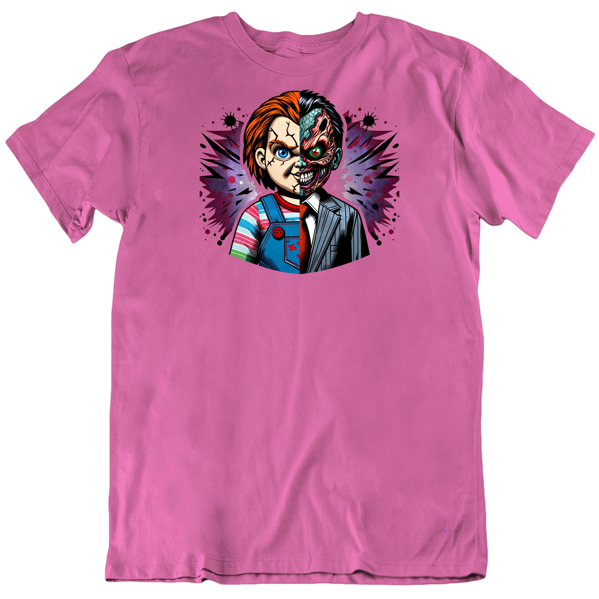 Chuckie Two Face Halloween Parody T Shirt