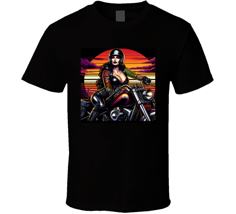 Biker Girl 10 Collection Motorcyle Freedom Open Road T Shirt