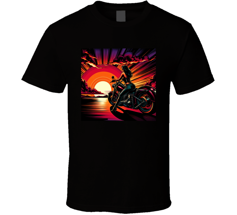 Biker Girl 15 Collection Motorcyle Freedom Open Road T Shirt