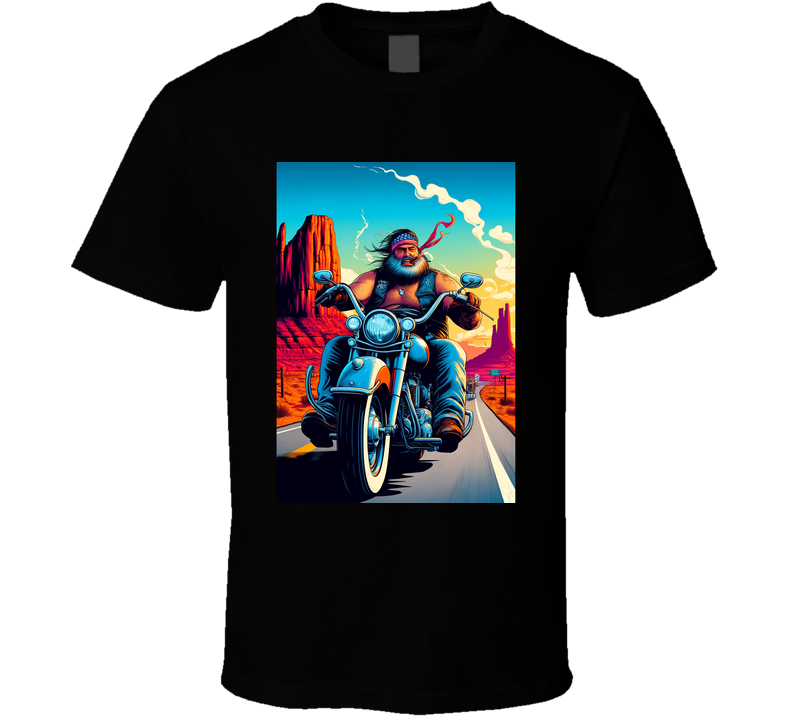 Married To The Road Biker Highway Desert Motorcycle T Shirt
