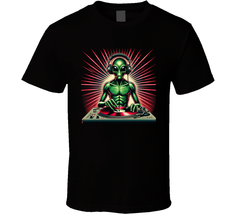 Alien Dj Space Spinner T Shirt