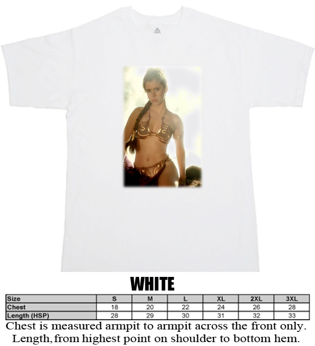 Princess Leia Star Wars Return of the Jedi white T shirt Princess Leia Star Wars Return of the Jedi white T shirt