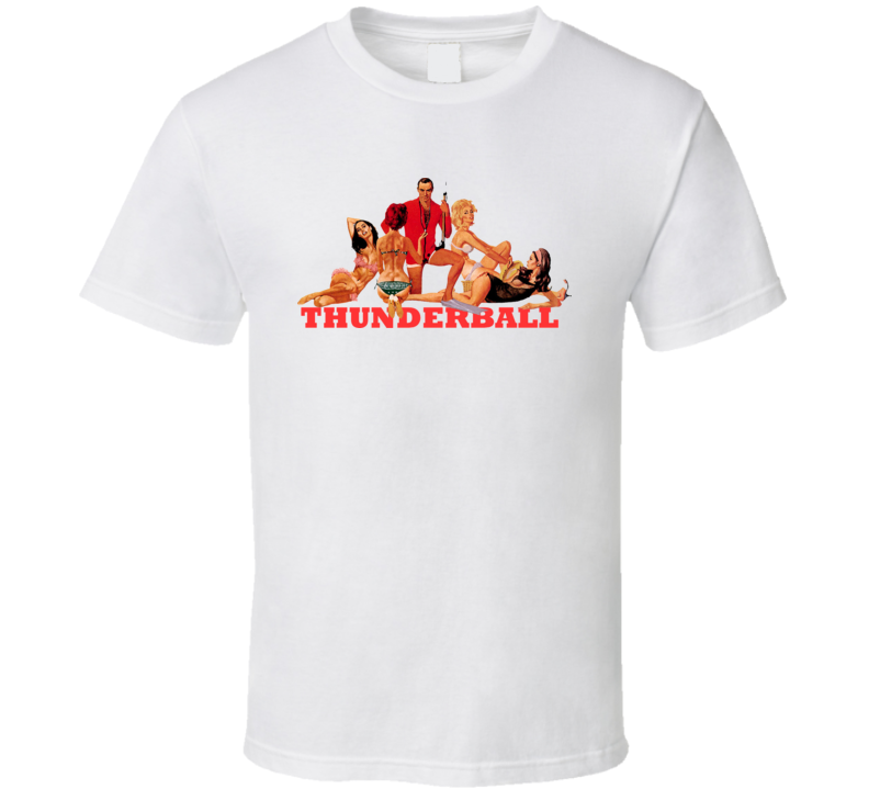 Thunderball Sean Connery James Bond 007 movie T shirt Thunderball Sean Connery James Bond 007 movie T shirt