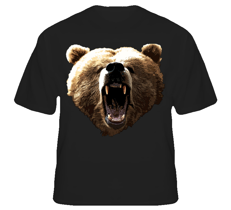 Grizzly Bear Wild Animal Biker Rapper Rocker T shirt Grizzly Bear Wild Animal Biker Rapper Rocker T shirt