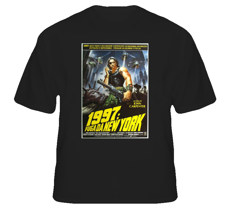 Escape from NY Snake Plissken cult film poster vintage folded t shirt Escape from NY Snake Plissken cult film poster vintage folded t shirt
