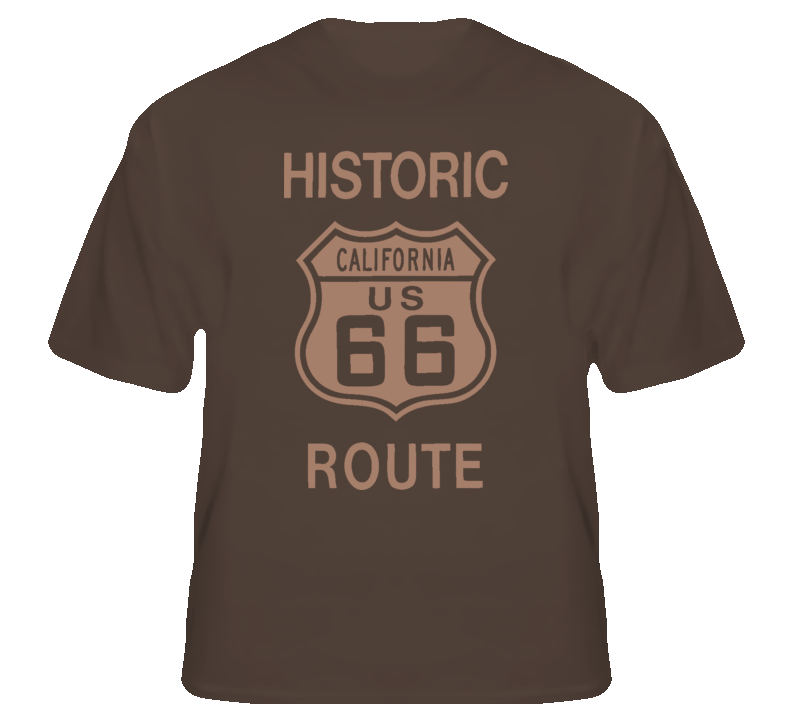 Historic Route 66 Cali USA road sign trucker biker t shirt Historic Route 66 Cali USA road sign trucker biker t shirt