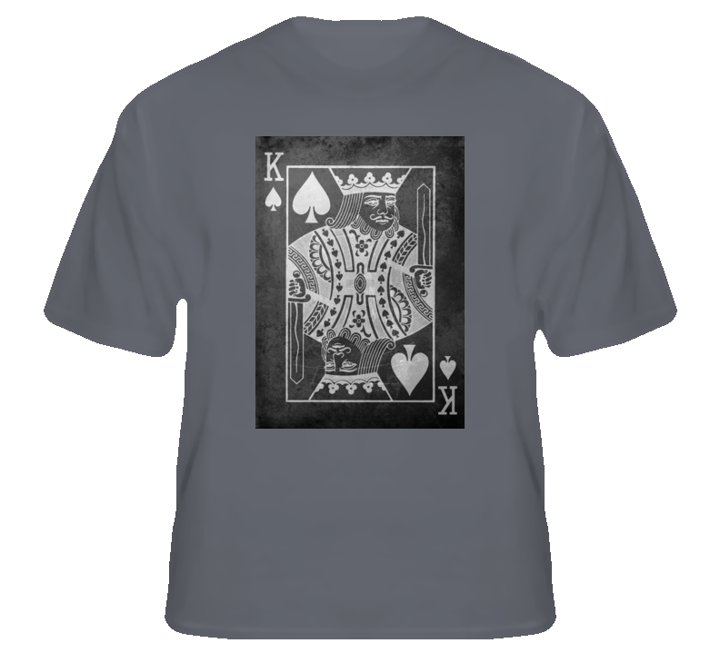 King of Spades poker cards Vegas club college t shirt King of Spades poker cards Vegas club college t shirt