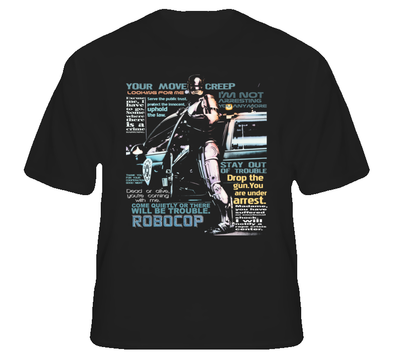 Robocop Murphy quotes funny action movie fan t shirt Robocop Murphy quotes funny action movie fan t shirt