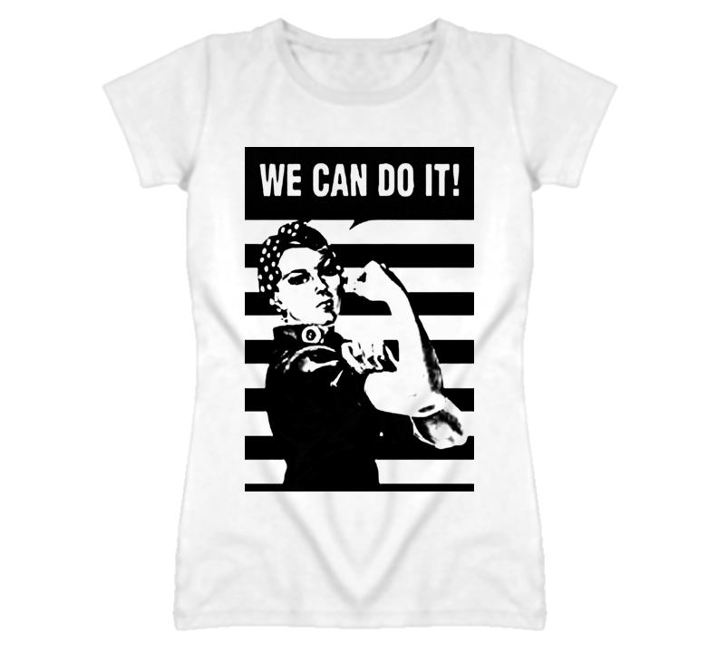 We Ca Do It war effort classic poster ladies fitted t shirt We Ca Do It war effort classic poster ladies fitted t shirt
