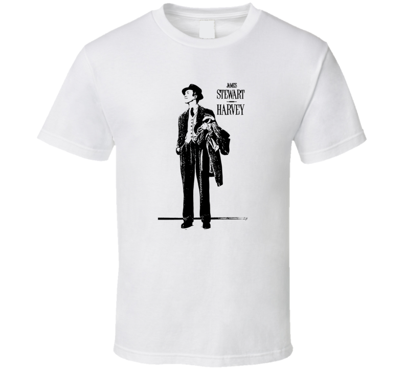Harvey James Stewart 1950 Classic Flm Movie Fan T Shirt Harvey James Stewart 1950 Classic Flm Movie Fan T Shirt