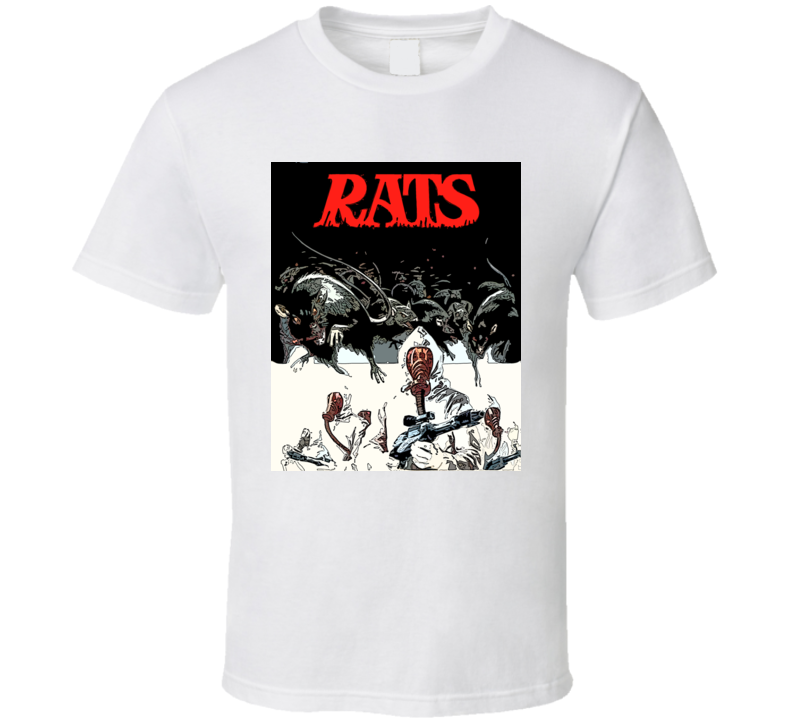 Rats Horror Cult Film Movie White Fan T-shirt Rats Horror Cult Film Movie White Fan T-shirt