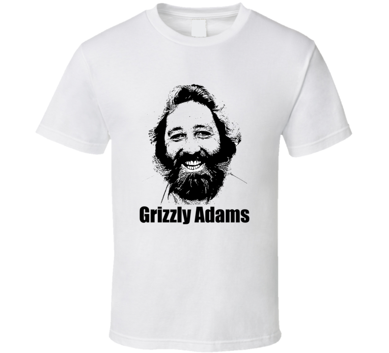 Grizzly Adams RIP Beloved TV Movie Bear Retro Fan T Shirt Grizzly Adams RIP Beloved TV Movie Bear Retro Fan T Shirt