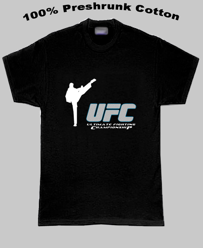 Ufc Silhouette Kick And Ufc Words T Shirt Ufc Silhouette Kick And Ufc Words T Shirt