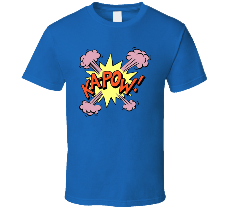 Ka-Pow Funny Royal Blue Comic T Shirt Ka-Pow Funny Royal Blue Comic T Shirt