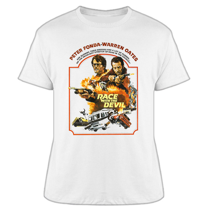 Race With The Devil Movie Peter Fonda Poster T Shirt Race With The Devil Movie Peter Fonda Poster T Shirt