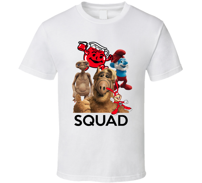 Squad Alf Papa Kool Aid Noid ET Funny Retro Fan T Shirt Squad Alf Papa Kool Aid Noid ET Funny Retro Fan T Shirt