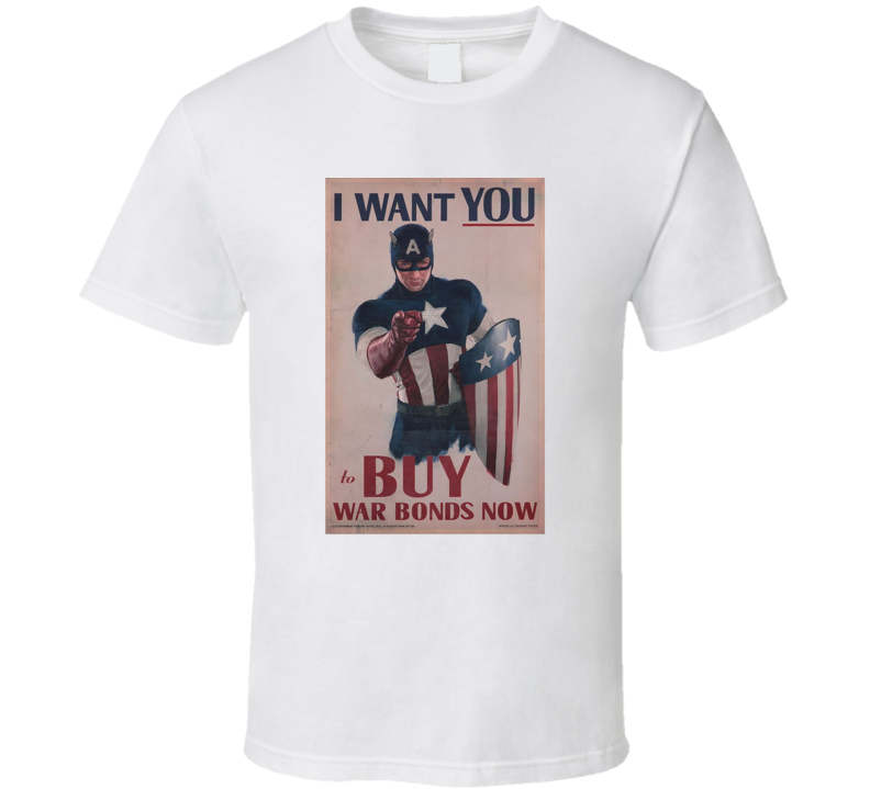 Captain America Propaganda Poster Uncle Sam USA Movie Fan T Shirt Captain America Propaganda Poster Uncle Sam USA Movie Fan T Shirt