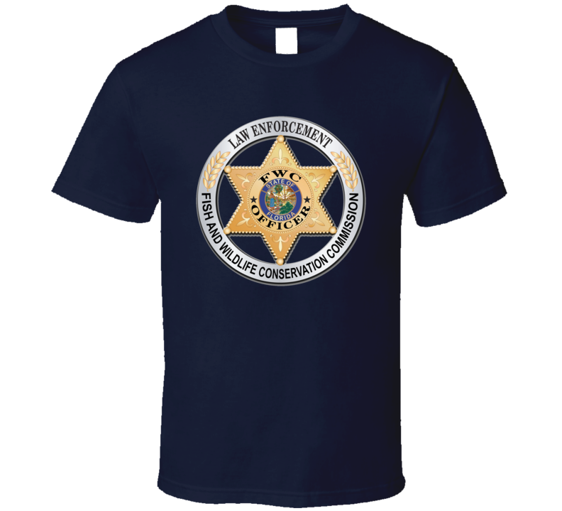 Fish And WildLife Enforcement Officer Badge Florida Fishing T Shirt Fish And WildLife Enforcement Officer Badge Florida Fishing T Shirt