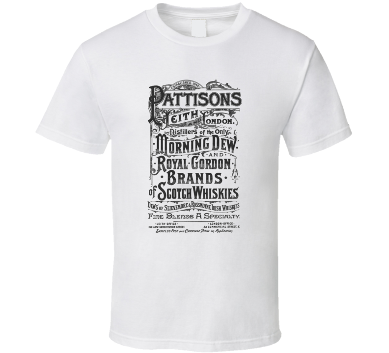 Old Vintage Ad Pattisons Scotch Whiskey Liquor Fan T Shirt Old Vintage Ad Pattisons Scotch Whiskey Liquor Fan T Shirt