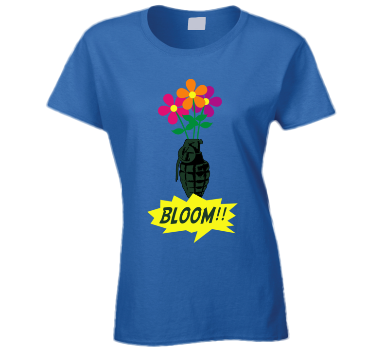 Bloom Boom Parody Flowers Grenade Peace Love T Shirt Bloom Boom Parody Flowers Grenade Peace Love T Shirt