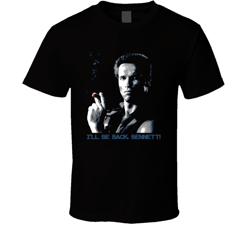 Commando Ill Be Back Parody Action Arnold 80s Movie Fan T Shirt Commando Ill Be Back Parody Action Arnold 80s Movie Fan T Shirt