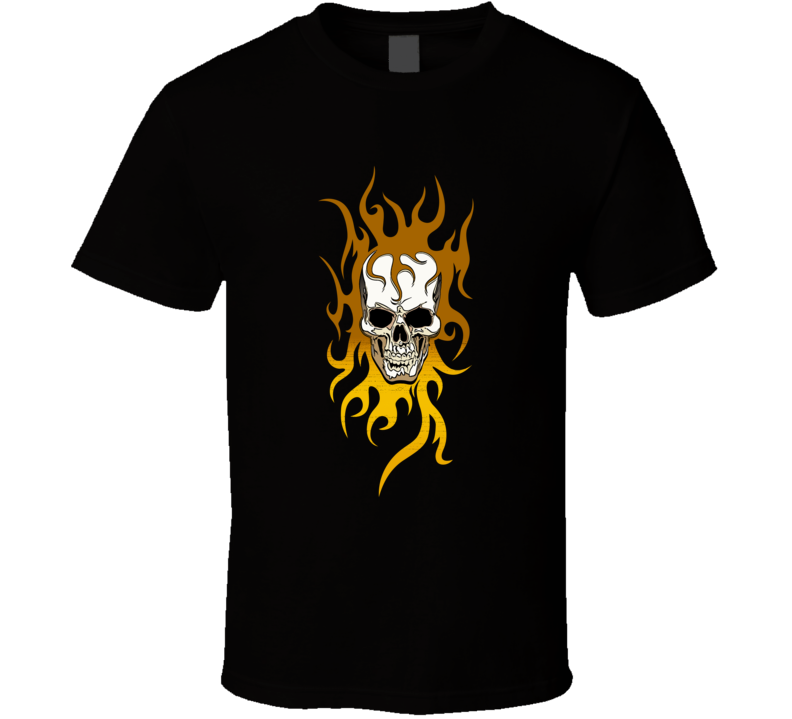 Cool Tribal Skull Fire Biker Rock MMA Boxing T Shirt Cool Tribal Skull Fire Biker Rock MMA Boxing T Shirt