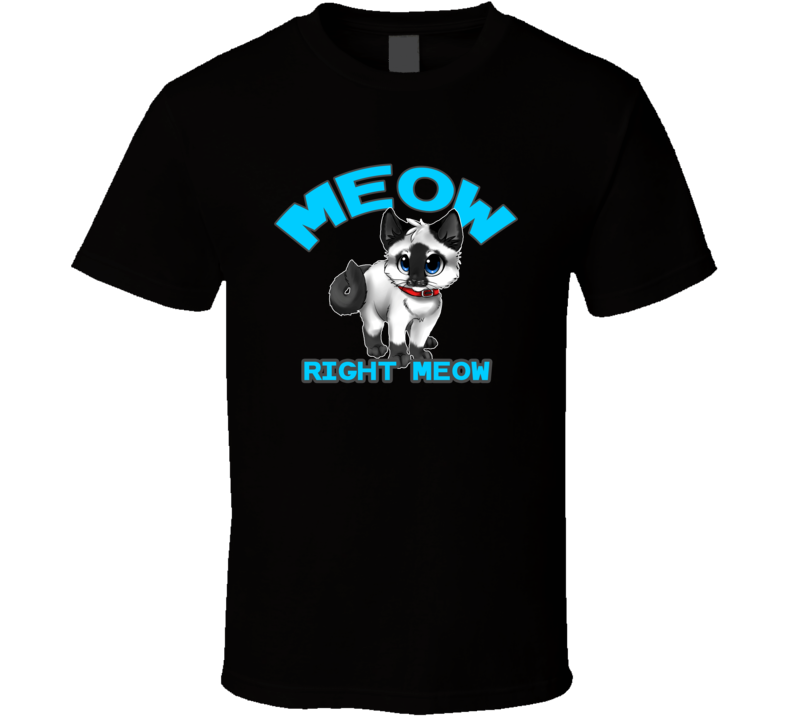 Meow Right Meow Funny Cat Kitten Parody Fan T Shirt Meow Right Meow Funny Cat Kitten Parody Fan T Shirt