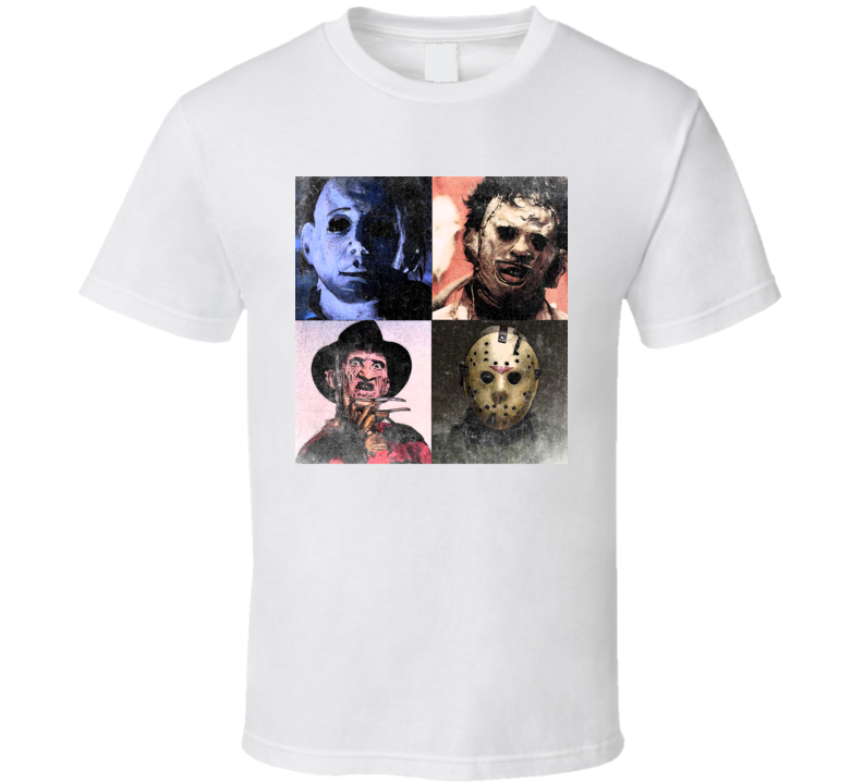 Jason Freddy Leatherface Michael Myers Horror Movie Parody Fan T Shirt Jason Freddy Leatherface Michael Myers Horror Movie Parody Fan T Shirt