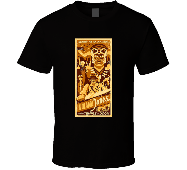 Indiana Jones Temple OF Doom Harrison Ford Movie Fan T Shirt Indiana Jones Temple OF Doom Harrison Ford Movie Fan T Shirt