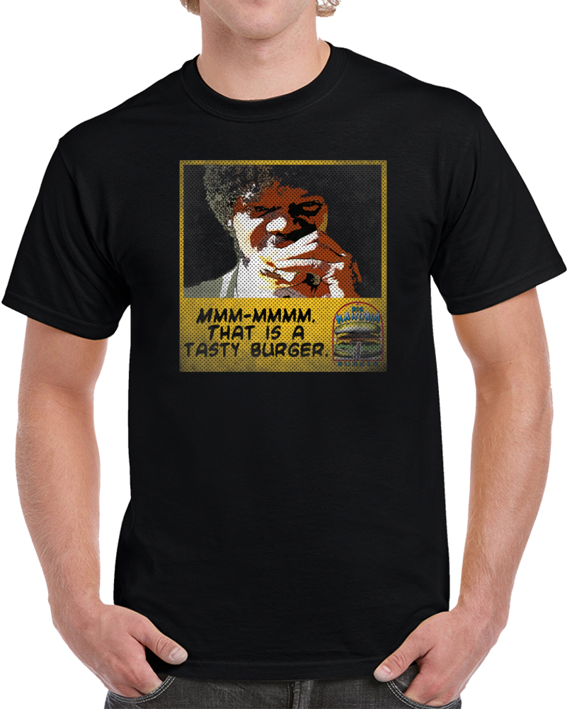 Jules Winnfield Tasty Big Kahuna Burger Parody Ad Funny Movie Fan T Shirt Jules Winnfield Tasty Big Kahuna Burger Parody Ad Funny Movie Fan T Shirt