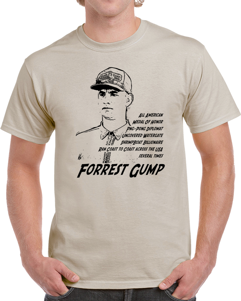 Forrest Gump Movie Parody Funny Cool Fan T Shirt Forrest Gump Movie Parody Funny Cool Fan T Shirt