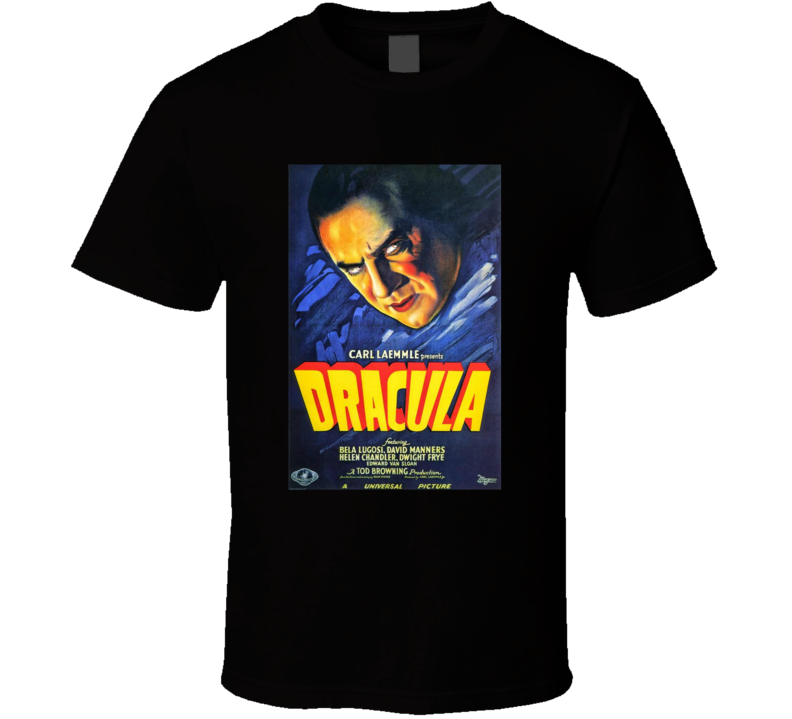 Dracula Original Poster Vintage Horror Movie Poster Fan T Shirt Dracula Original Poster Vintage Horror Movie Poster Fan T Shirt