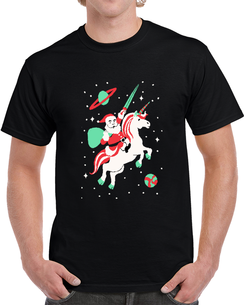 Santa Claus On A Unicorn Christmas Xmas Funny T Shirt Santa Claus On A Unicorn Christmas Xmas Funny T Shirt